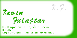 kevin fulajtar business card